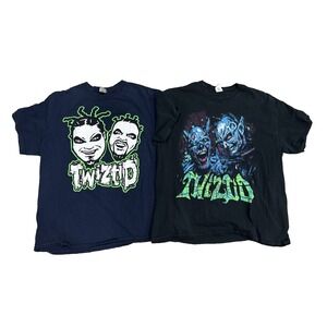 Twitzd Serial Killaz Men's T Shirt SZ XL Gildan Black & Blue Lot of 2